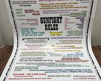 Gunfight rules poster