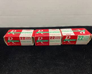 3 empty Remington 22 boxes