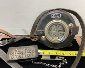 Detex Newman Night watchmans clock w wall mount key