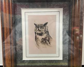 Spencer Williams Owl small framed