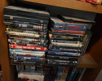 The Phantom of the Opera, Get Shorty, Armageddon, National Treasure, Gladiator, The Ruins (Unrated), Goldfinger, AVP: Alien vs. Predator, Thank You for Smoking, Shrek 2, American Pie, Live Free or Die Hard (Unrated), Top Gun, The Dark Knight, Seabiscuit, Serenity, Grey’s Anatomy: Season Three – Expanded, June, Batman Begins, The Sum of All Fears, Curse of the Crying Heart, Notting Hill, Air Force One, Terminator 3: Rise of the Machines, The Day After Tomorrow, War of the Worlds, The Melancholy Kid, Lonesome Dove, Chubbies (DVD).