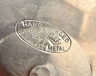 Everlast Hand-Forged Aluminum Floral Chamberstick Candlesticks (Pair)