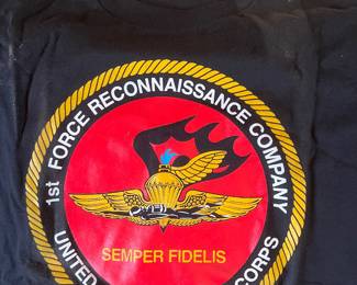 USMC 1st Force Reconnaissance Company T-Shirt Semper Fidelis United States Marine Corps Size ___