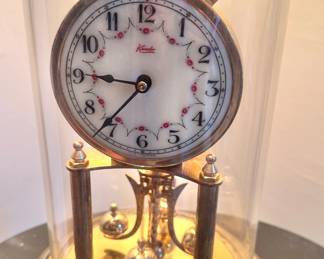 Kundo Anniversary Mantel Clock with Glass Dome, Made in Germany