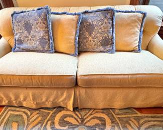 Stanford Upholstered Loveseat with Matching Pillows