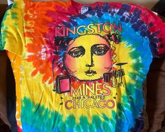 Vintage Kingston Mines Chicago Blues Club Tie Dye Anvil T-Shirt
