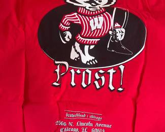Prost! Chicago Wisconsin Badgers Beer Hall T-Shirt Red UW Madison Lincoln Park 