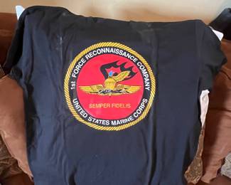USMC 1st Force Reconnaissance Company T-Shirt Semper Fidelis United States Marine Corps Size ___