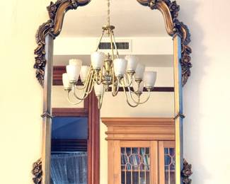 Vintage Italian Rococo Giltwood Wall Mirror