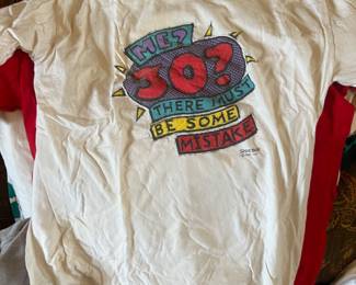 Vintage Shoebox Greetings “Me? 30? There Must Be Some Mistake” Graphic T-Shirt