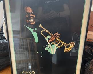 Jazz New Orleans Louis Armstrong Framed Poster 1978