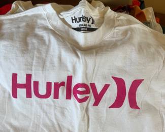 Hurley Logo T-Shirt White Pink Graphic Regular Fit Men’s Large
