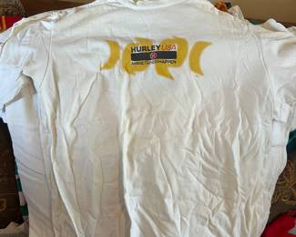 Vintage Hurley USA Make Things Happen T-Shirt Made in USA White Graphic Surf Skate 