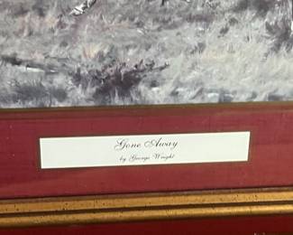 Framed George Wright "Gone Away" Print
