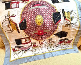 Hermès Paris Silk Carriage Motif Scarf