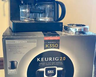 Krups Combination Espresso & Drip Coffee Maker, Keurig 2.0 K350 Single-Serve Coffee Maker (Boxed)