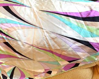 Emilio Pucci Abstract Geometric Silk Scarf, Made in Italy