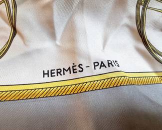Hermès Paris Silk Carriage Motif Scarf