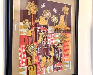 Kwan Chin Village Horse Rider Batik Painting