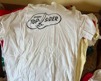 Sperry Top-Sider Logo T-Shirt White Graphic Nautical Sailing 