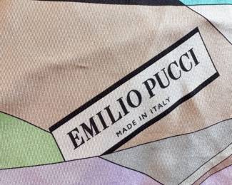 Emilio Pucci Abstract Geometric Silk Scarf, Made in Italy