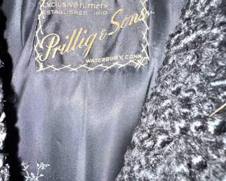 Phillip & Sons Black Persian Lamb Fur Coat