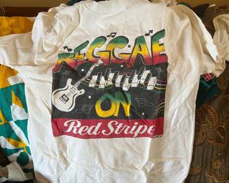 Reggae on red stripe T-shirt