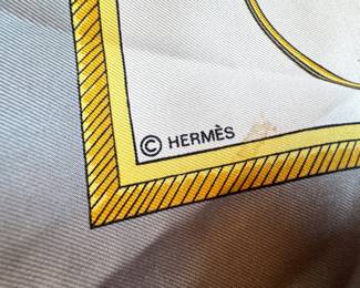 Hermès Paris Silk Carriage Motif Scarf
