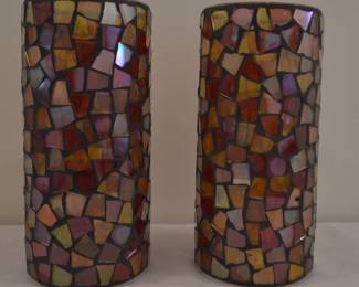 mosaic candle holders