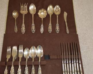 Grand Duchess Sterling 8 piece place setting with complete hostess set