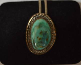 Turquoise and sterling necklace