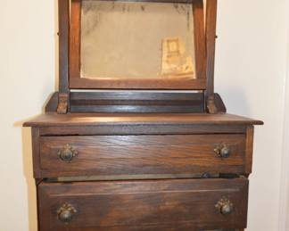 Antique Dressing table mirror and cabinet