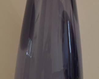 Purle polka dot glass art vase