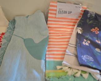 Assorted colorful brand new dish towels