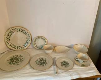 Ten Piece Serving Lenox Christmas China