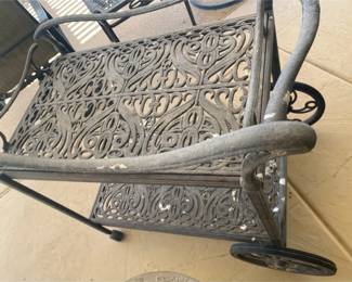 Cast Aluminum Tea Cart