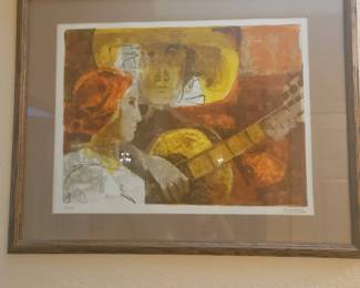 Alvar Sunol Signed , Numbered, Framed Lithograph