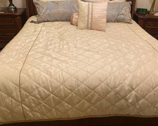 California King Dark Bed With Adjustable Mattress
