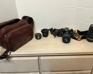 Nikon F3 35mm Camera And 3 Lenses