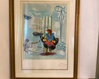 Signed And Numbered Limited Edition Salvador Dali Lithograph