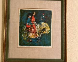 Signed, Matted, Framed By Lebadang Lithograph