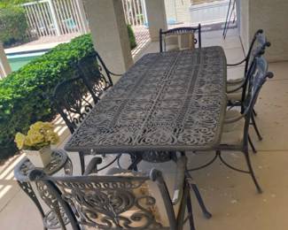 Outside Large Table And Chairs Lot