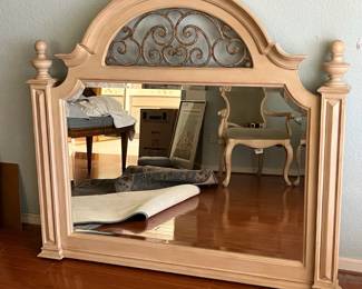 Light Stained Wood Mirror