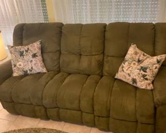 Dark Green Recliner Sofa