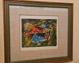 Matted, Framed. Signed Lithograph By Lebadang