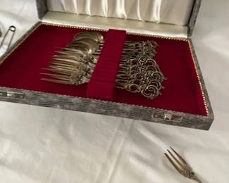 Continental Silver Franz Danner Demitasse Spoons And PastryCake Forks
