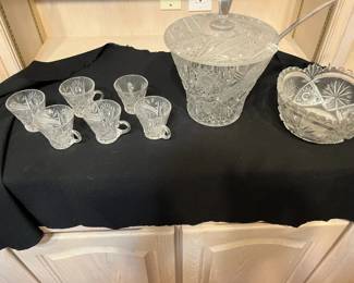 Pattern Glass Serving Set