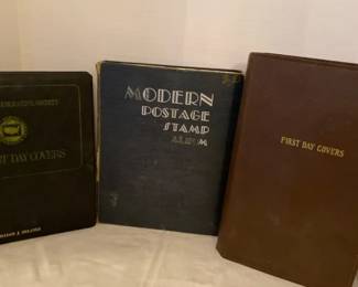 Two First Day Commemorative Stamp Books And One Modern Postage Stamp Album