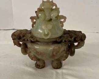 A 20th Century Chinese Carved Jade Incense Burner