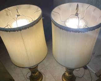 Vintage Lamps With Drum Shade